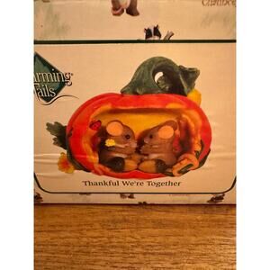 Charming Tails THANKFUL WE'RE TOGETHER 85/533 Pumpkin Thankgiving Halloween Mice